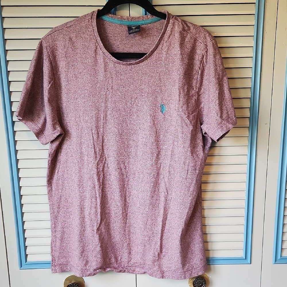 US Polo Assn Heathered Mauve Purple T-Shirt